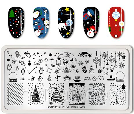 Стемпинг пластина BORN PRETTY-Christmas-L005