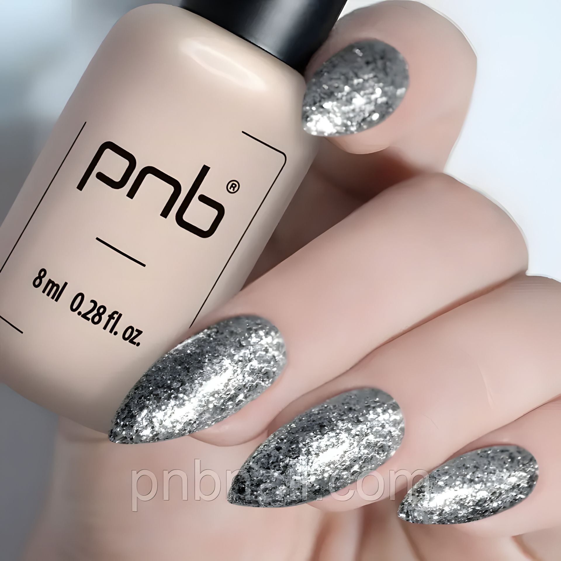Гель-лак PNB — Silver 185 / 8 мл — Манікюрний Гель-лак PNB — Silver 185 / 8 мл — Манікюрний