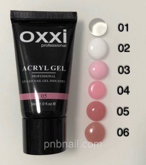 Acryl-Gel OXXI professional, 60 мл ( кольори 01,02,03,04,05,06 )