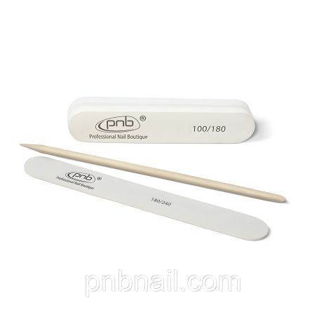 Набір для манікюру індивідуальний PNB (міні пилка + міні баф + апельсинова паличка)