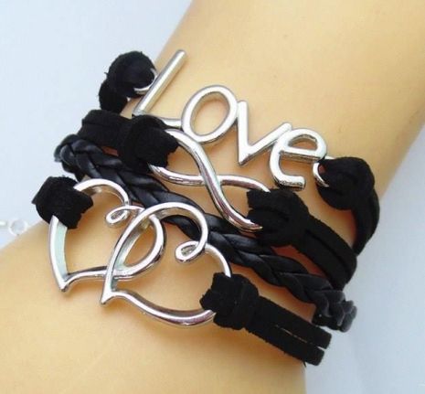Браслет LOVE знак нескінченності серце