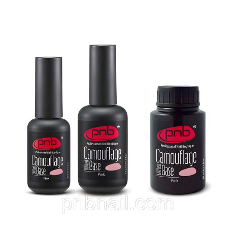 Камуфлювальна каучукова база PNB, Camouflage Base Pink — рожева 8 мл/17 мл/30 мл
