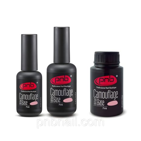 Камуфлювальна каучукова база PNB, Camouflage Base Pink — рожева 8 мл/17 мл/30 мл