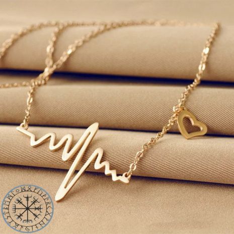 Кулон Подвеска сердцебиение кардиограмма ритм сердце Love