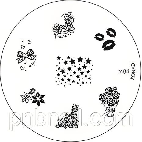 Диск для стемпінгу Konad (трафарет) M 84