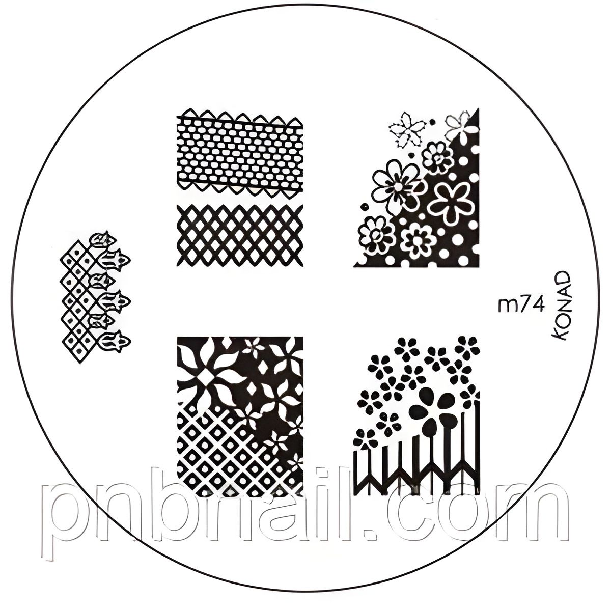 Трафарет для стемпінгу Конад M 74 Трафарет для стемпінгу Конад M 74
