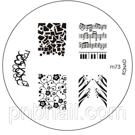 Трафарет для стемпинга KONAD (диск) М 73 Трафарет для стемпинга KONAD (диск) М 73
