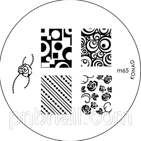 Диск для стемпинга с трафаретом Конад, модель М 65