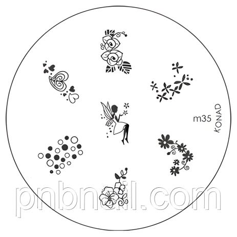 Диск для стемпинга с трафаретом Konad M 35