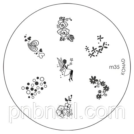 Диск для стемпинга с трафаретом Konad M 35