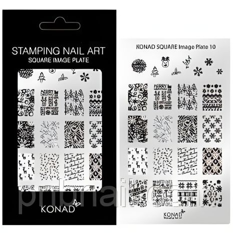 Мініпластина для стемпінгу Konad Square Plate 10
