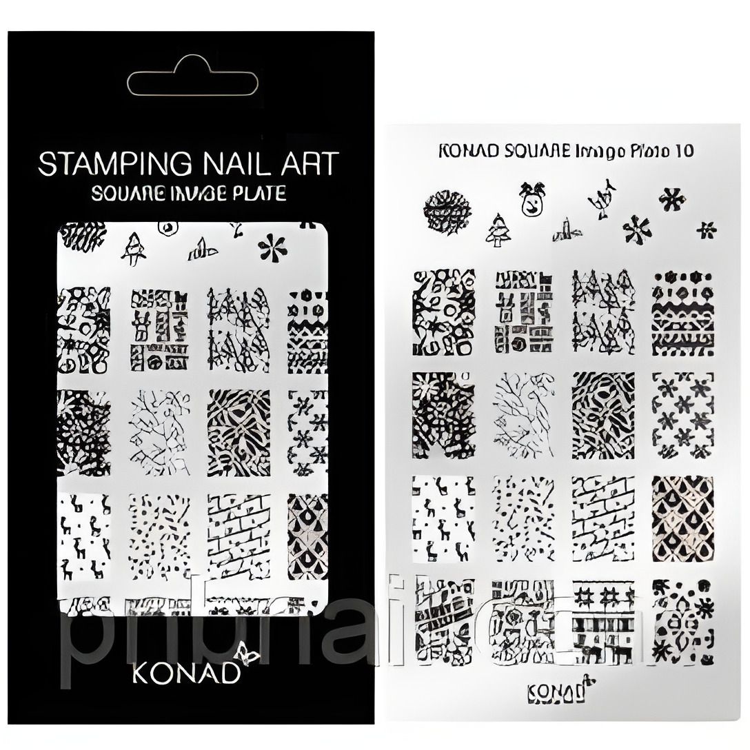 Мініпластику для стемпінгу Konad Square Image Plate 10 Мініпластику для стемпінгу Konad Square Image Plate 10
