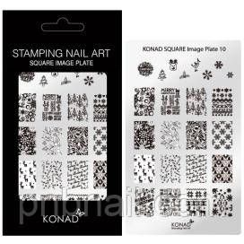 Мініпластику для стемпінгу Konad Square Image Plate 10 Мініпластику для стемпінгу Konad Square Image Plate 10