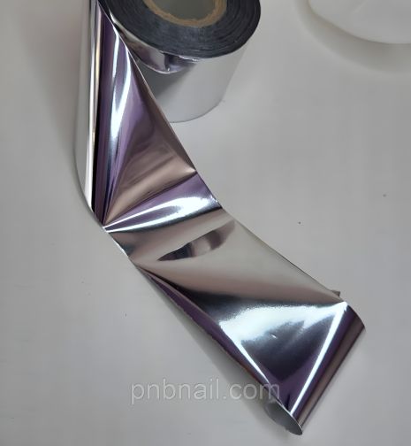 Срібна фольга для дизайну нігтів 1 м Срібна фольга для дизайну нігтів 1 м