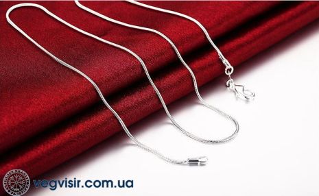 Плоский ланцюжок ланцюг на шию стерлінгове срібло 925 проба унісекс