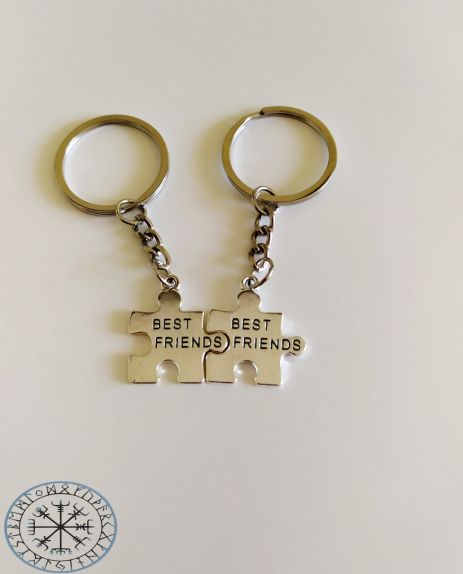 Парные брелки брелоки BEST FRIENDS для двоих друзей пазлы