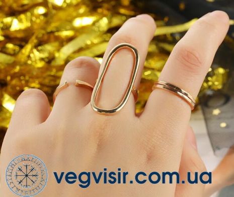 Набір жіночих кілець 4 шт. регульовані овальні комплекти на фаланги кісточки