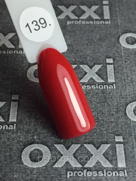 Гель-лак OXXI Professional №139 ( червоний з шиммером), 10 мл Гель-лак OXXI Professional №139 ( червоний з шиммером), 10 мл