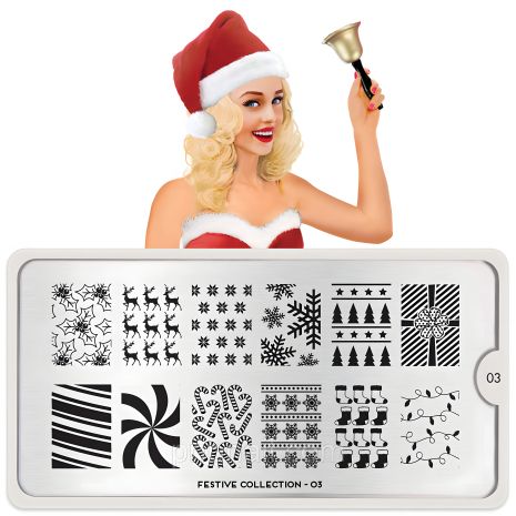 Трафарет для стемпинга Festive Collection 03 Трафарет для стемпинга Festive Collection 03