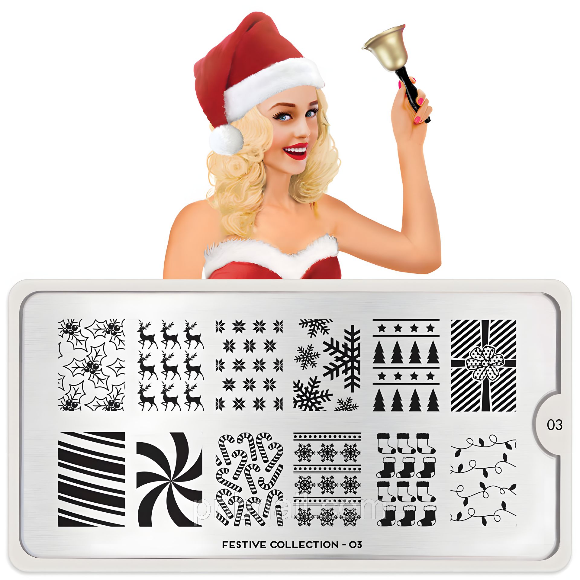 Трафарет для стемпинга Festive Collection 03 Трафарет для стемпинга Festive Collection 03