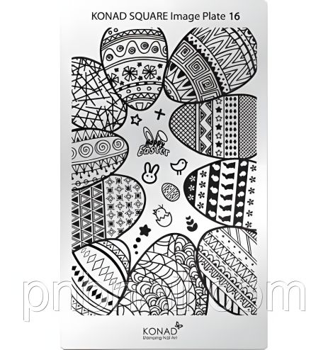 Мини-пластина для стемпинга Konad Square Image Plate 16