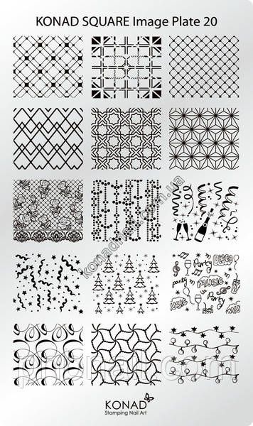 Мини пластина для стемпинга Konad Square Image Plate 20 Мини пластина для стемпинга Konad Square Image Plate 20
