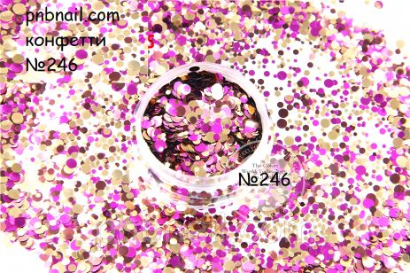 Конфетти для дизайна ногтей № 246