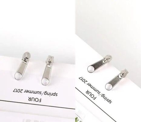 Серьги в форме замка на молнию из стали серебристые Серьги в форме замка на молнию из стали серебристые