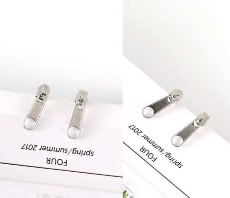 Серьги в форме замка на молнию из стали серебристые