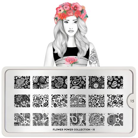 Пластина для стемпинга MoYou London - Flower Power 15