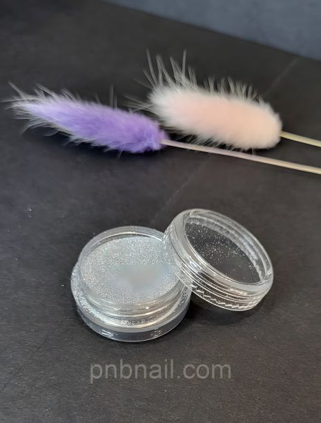 Глиттерная пудра-песок, серебро голографика / 3 гр.