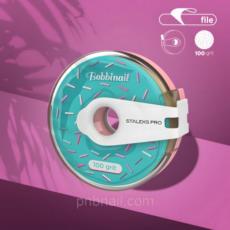 Змінний файл-стрічка Bobbinail Staleks Pro/ 100,180,240 грит у пластиковій котушці Змінний файл-стрічка Bobbinail Staleks Pro/ 100,180,240 грит у пластиковій котушці
