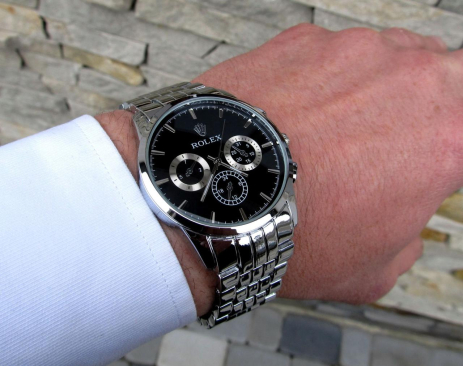 Супермодные кварцевые мужские наручные часы Rolex серебренный браслет АКЦИЯ! Супермодные кварцевые мужские наручные часы Rolex серебренный браслет АКЦИЯ!
