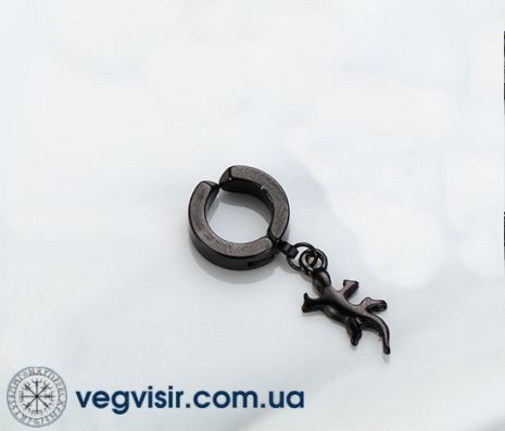 Модные мужские серьги-клипсы с Ящерицей Ящерица на одно ухо без прокола серьга