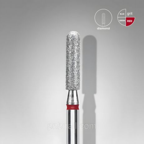 Алмазная фреза STALEKS PRO EXPERT, цилиндр закругленный 025 / красная Алмазная фреза STALEKS PRO EXPERT, цилиндр закругленный 025 / красная