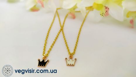 Парні підвіски для закоханих у формі корони Корона king Queen