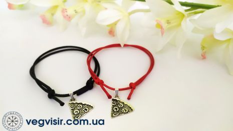 Браслет Пицца Pizza кусочек пиццы для друзей best friends