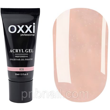 Acryl-Gel OXXI professional 08 (молочный персиковый с шиммером), 30 мл