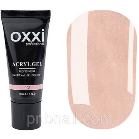Acryl-Gel OXXI professional 08 ( молочний персиковий із шимером), 30 мл