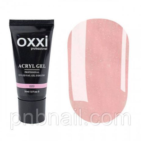 Acryl-Gel OXXI professional 09 ( розовый молочный с шиммером ) , 30 мл