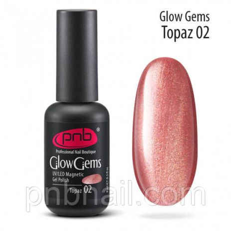 Магнитный гель лак Glow Gems PNB 02 Topaz, 8мл