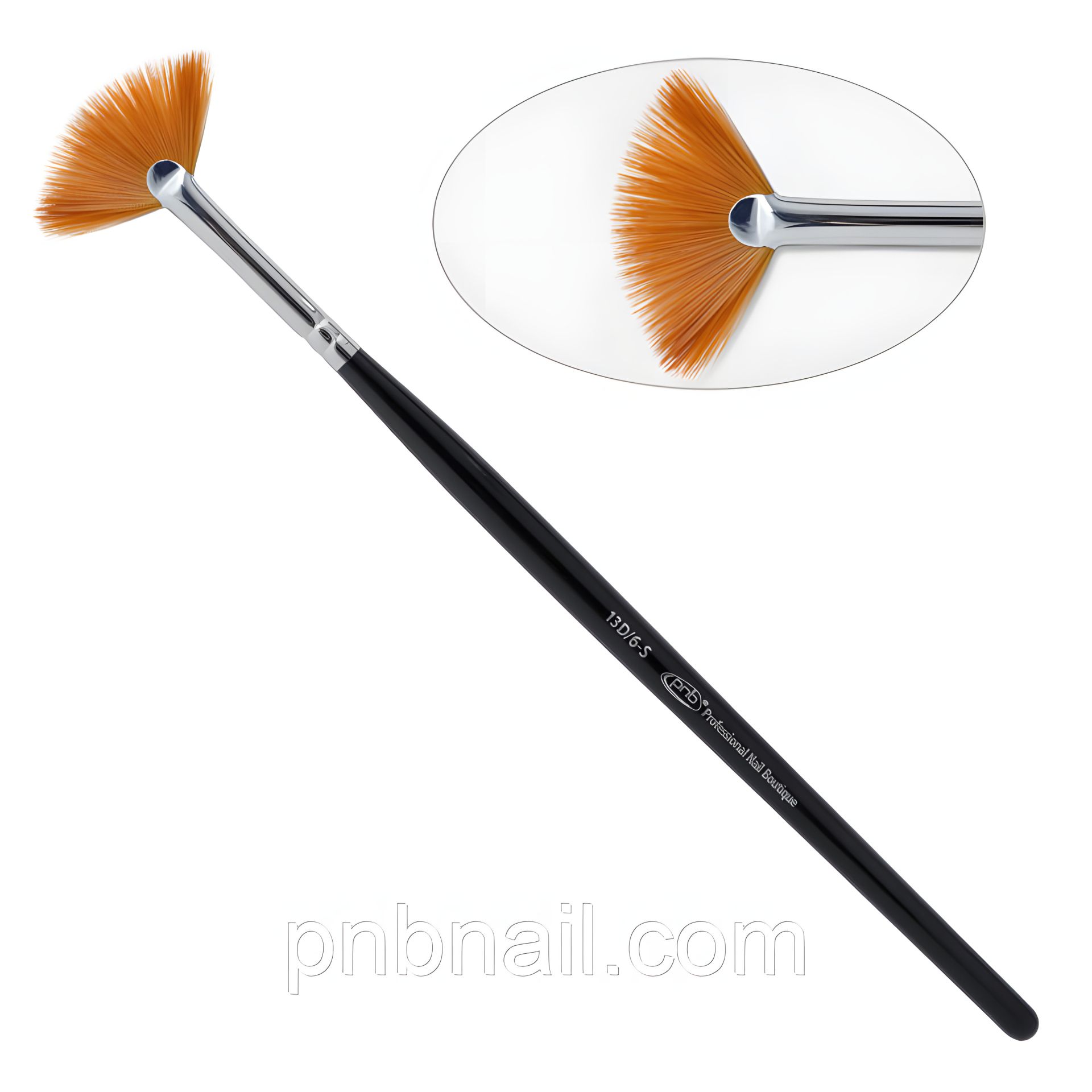 Кисть веерная для дизайна, модель 13 D, 6-s PNB, нейлон Кисть веерная для дизайна, модель 13 D, 6-s PNB, нейлон