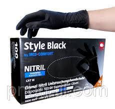 Рукавички нітрилові чорні, Ampri Style Black, 100 шт / уп ( розмір - XL )