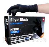 Чорні нітрилові рукавички, Ampri Style Black, 100 шт / уп (розмір - XL)