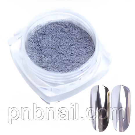 Втирка для зеркального дизайна ногтей, 0.5 гр. ( серебро ) Втирка для зеркального дизайна ногтей, 0.5 гр. ( серебро )