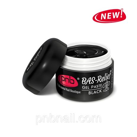 Гель паста PNB для барельефов / UV/LED Gel Paste Bas-Relief (черная), 5 мл Гель паста PNB для барельефов / UV/LED Gel Paste Bas-Relief (черная), 5 мл