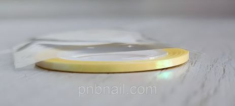 Декоративна скотч-стрічка, 2 мм жовта голографічна Декоративна скотч-стрічка, 2 мм жовта голографічна