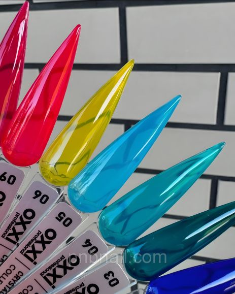 Вітражний гель-лак OXXI Crystal Glass / 10 мл 04 бирюза Вітражний гель-лак OXXI Crystal Glass / 10 мл 04 бирюза