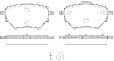 Комплект тормозных колодок OPEL COMBO, HAVAL H2S, PEUGEOT 308, REMSA (156200)