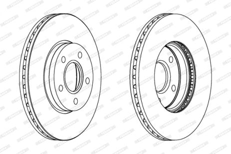 Диск тормозной VOLVO C30, FORD FOCUS, FORD GRAND, FERODO (DDF1222)
